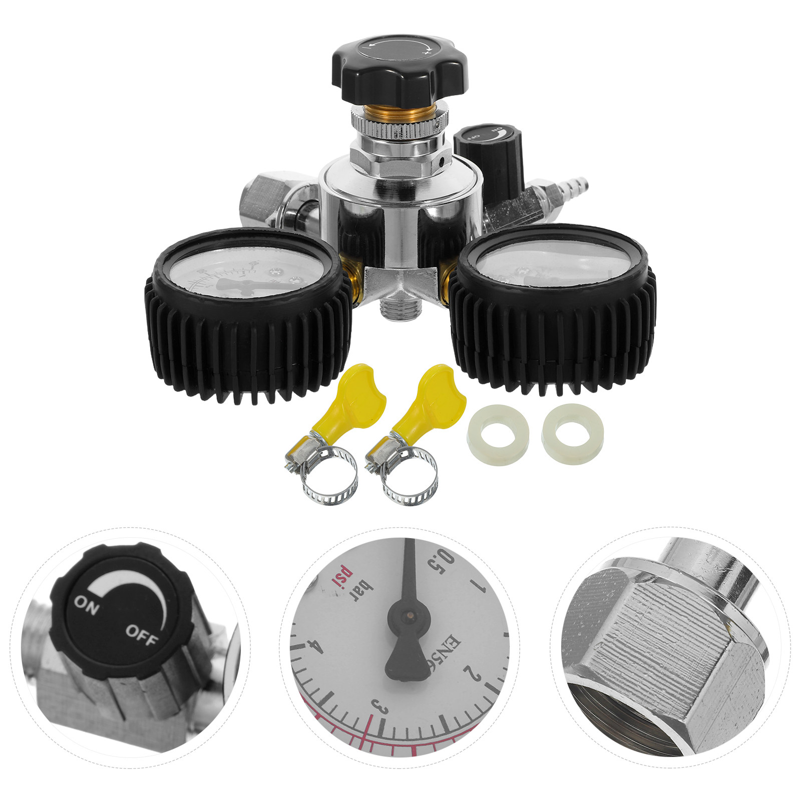 Co2 Regulator Dual Stage - 1세트 맥주 양조 장치 Cga320 듀얼