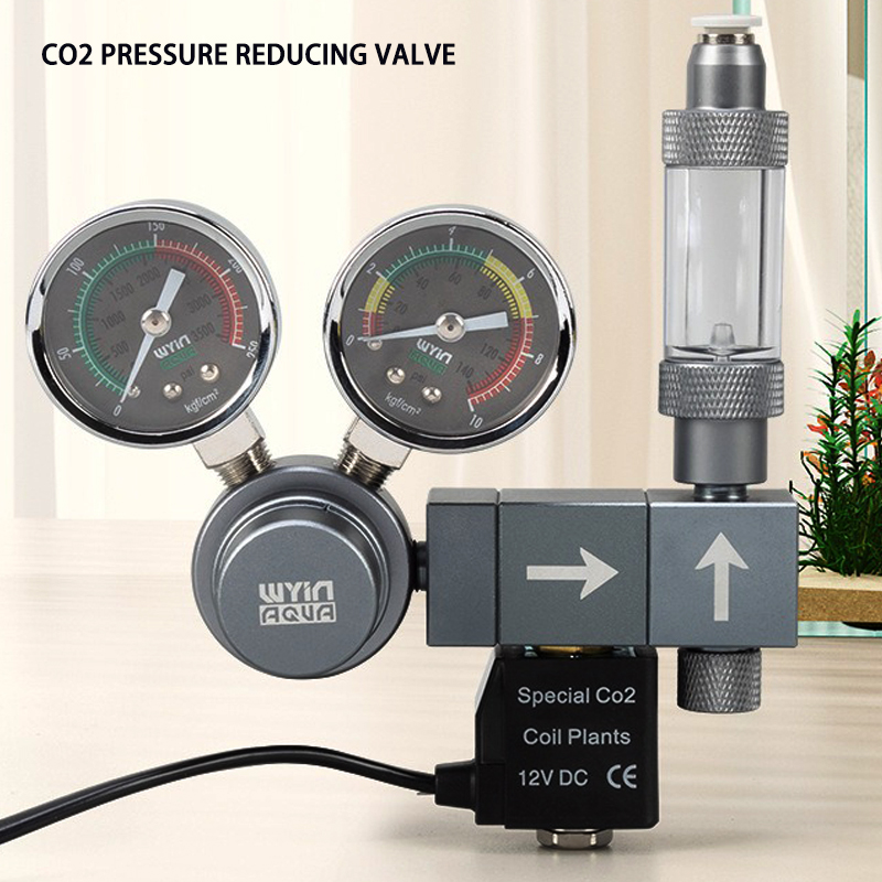 Co2 Regulator Dual Stage - 수족관 CO2 조절기 듀얼 미터 솔레노이드