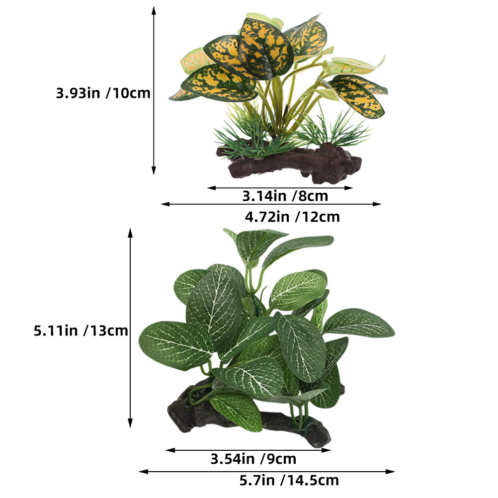 2Pcs 현실적인 인공 수족관 식물 베타 금붕어 작은  - Planted Aquarium For Betta 리뷰 및 가격