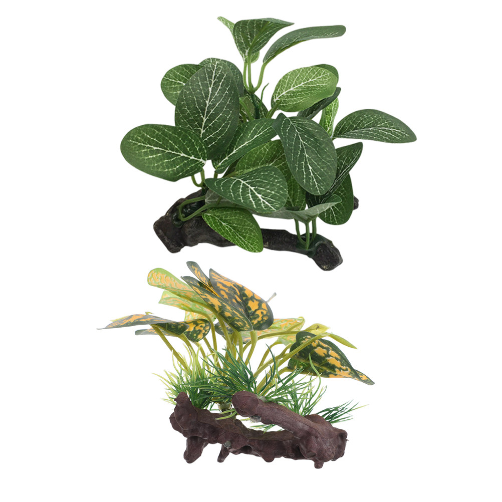 2Pcs 현실적인 인공 수족관 식물 베타 금붕어 작은  - Planted Aquarium For Betta 리뷰 및 가격