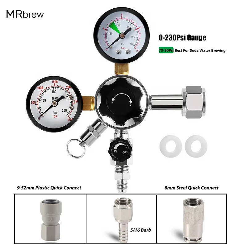 소다수 탄산 맥주 양조를 위한 이중 게이지 이산화탄소  - Co2 Regulator Dual Stage 리뷰 및 가격