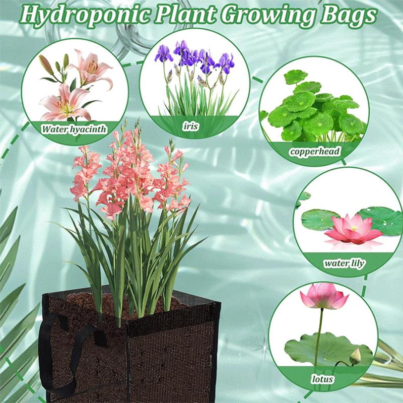 4 Pcs 블랙 메쉬 연못 심기 바구니 사각형 라운드  - Aquarium Planting 리뷰 및 가격