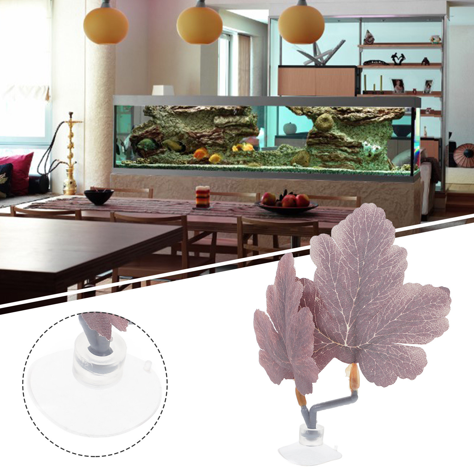 베타 물고기 잎 해먹, 사실적인 플라스틱 수족관 식물, - Planted Aquarium For Betta 리뷰 및 가격