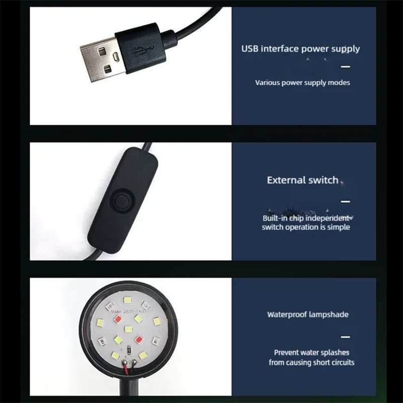 USB LED 어항 클립 램프 고투명 밝은 보조 조명  - Aquarium Plant Growth 리뷰 및 가격