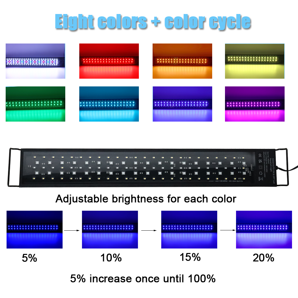 30-60cm 어항용 24시간 풀 스펙트럼 LED 조명 - Aquarium Plant Growth 리뷰 및 가격